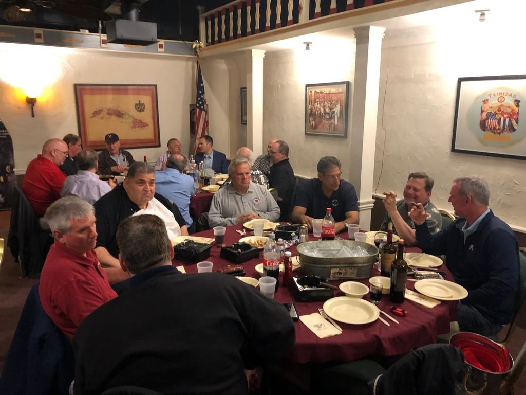Members at a club dinner