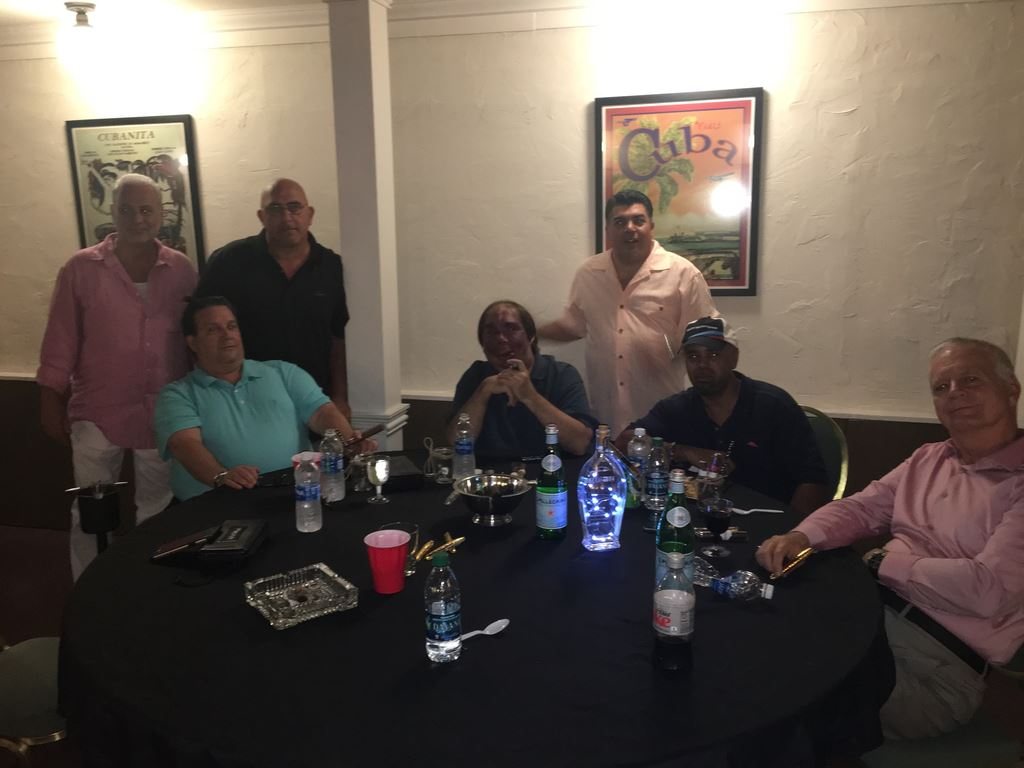 Members at a club dinner